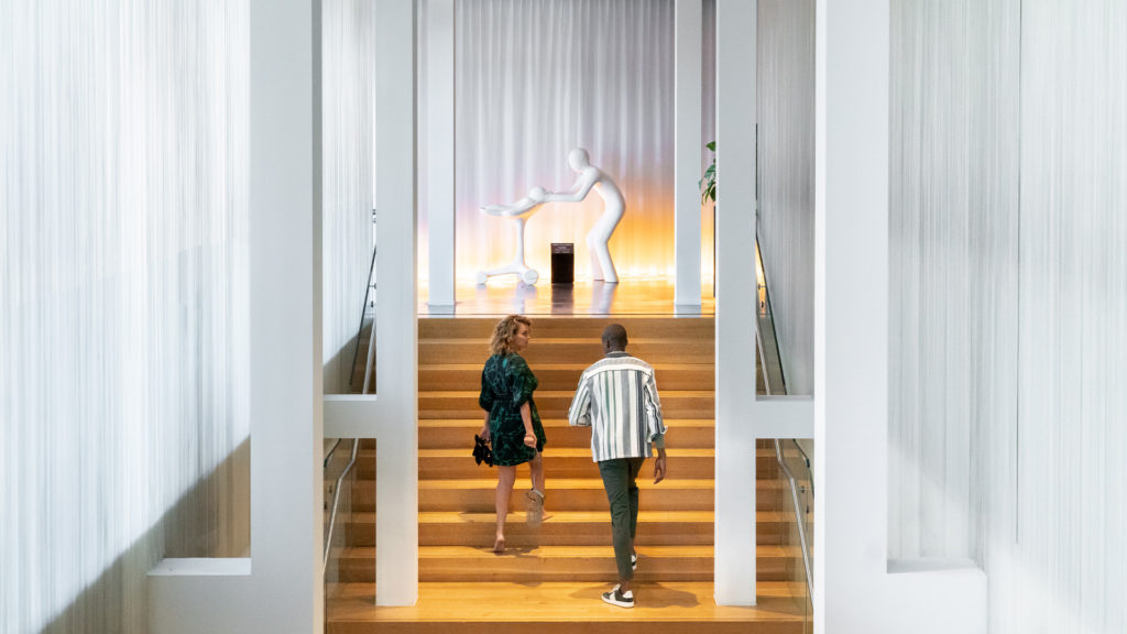 Couple infront of art'otel gallery