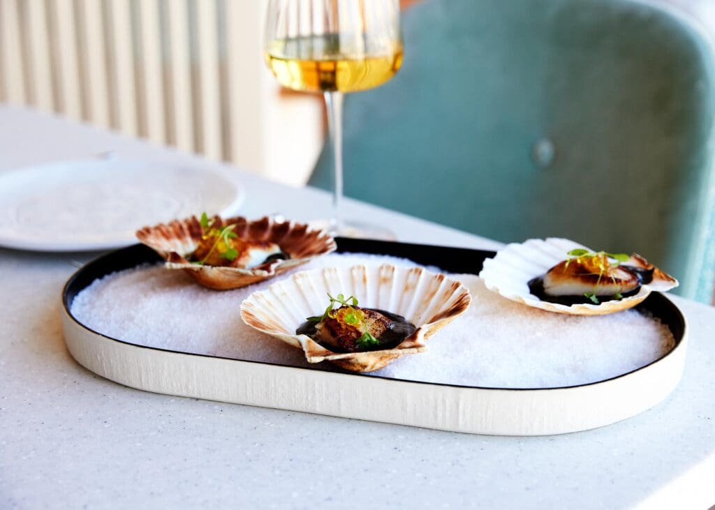 JOIA Battersea hand dived scallops